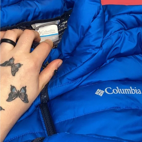 Columbia White Out II Omni Heat Light Blue Insulated Puffer Jacket - Picture 7 of 8